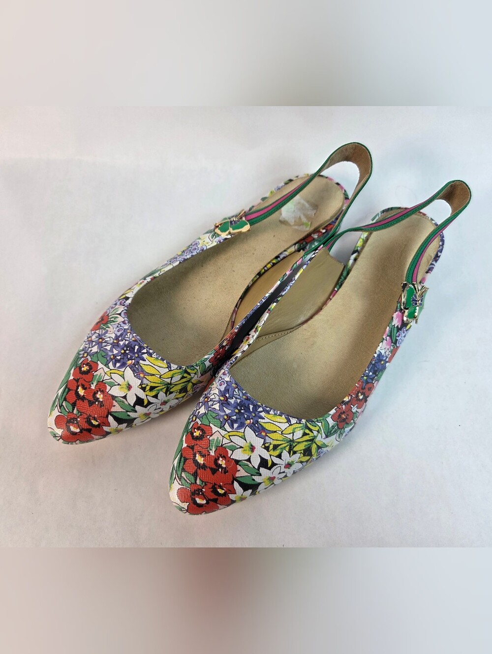 Women’s Floral Slingback Flats - Multicolor